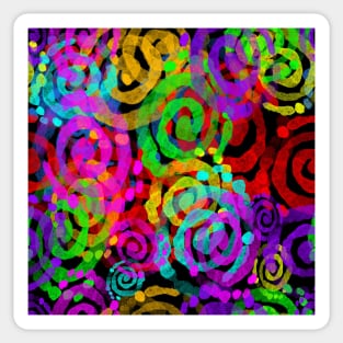 Watercolor splatter effect, neon colors Sticker